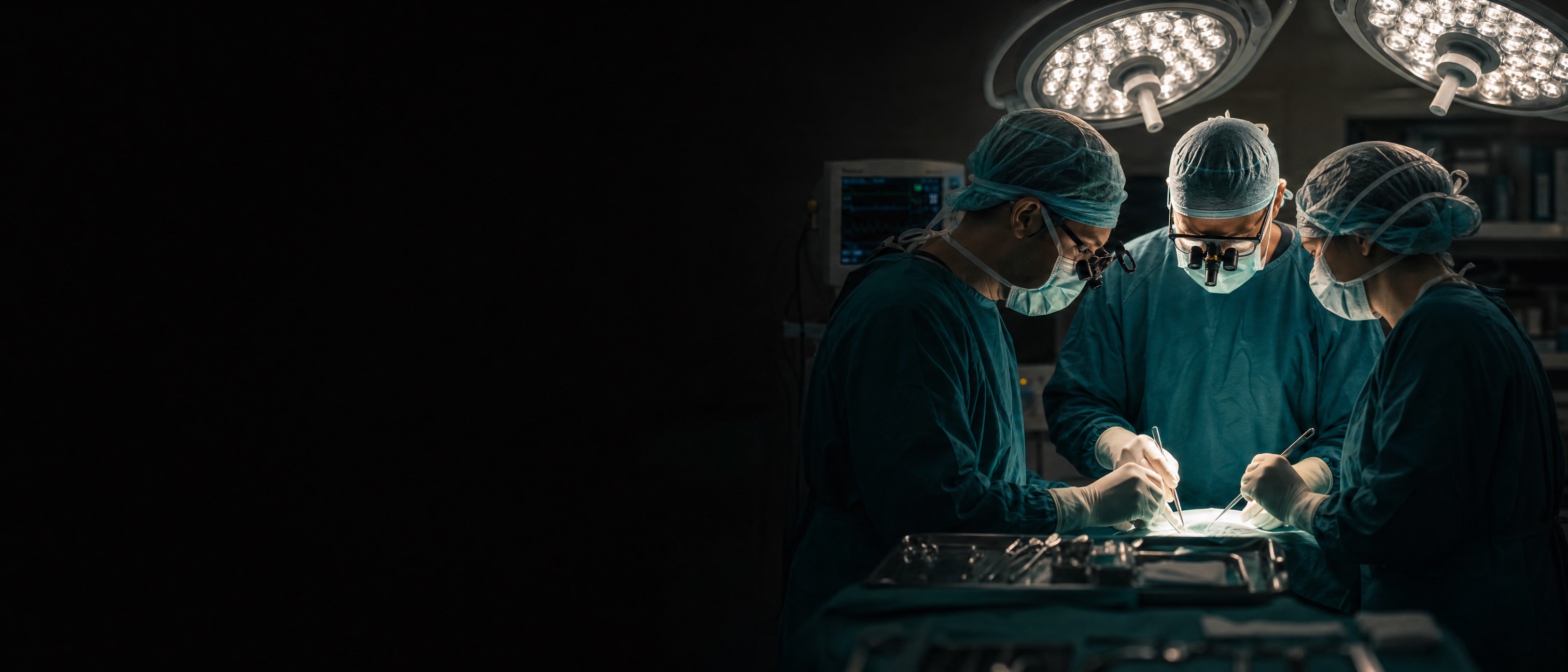 A surgical team at work in a modern operating room